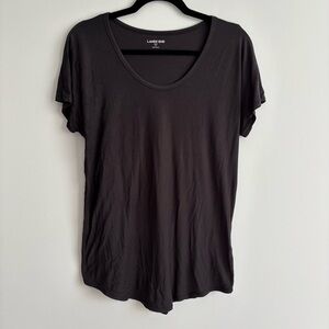 Lands' End Black Short Sleeve Tee